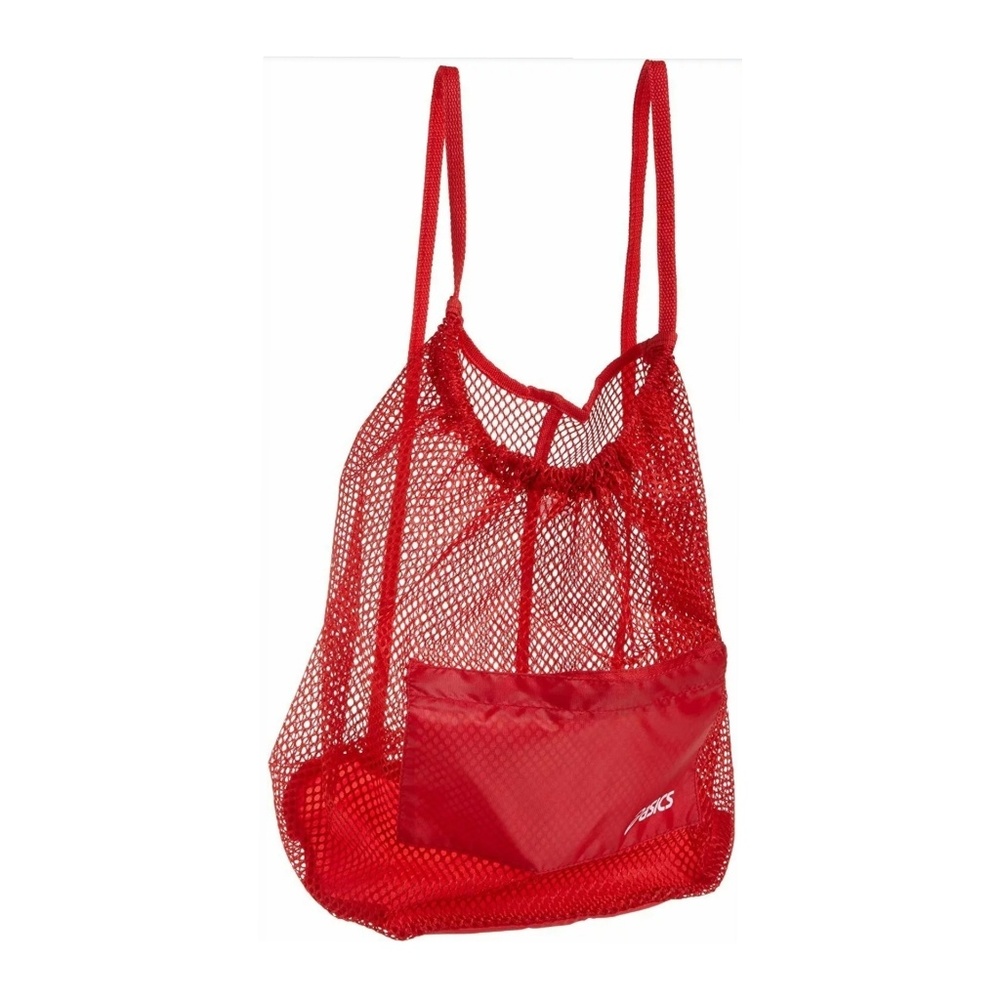 NEW ASICS Mesh Backpack w/ Zippered Pocket RED